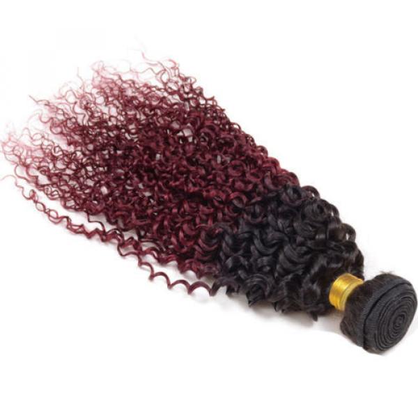 Unprocessed Brazilian Ombre Color Kinky Curl Peruvian Indian Virgin Human Hair #2 image