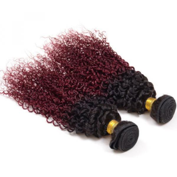 Unprocessed Brazilian Ombre Color Kinky Curl Peruvian Indian Virgin Human Hair #3 image