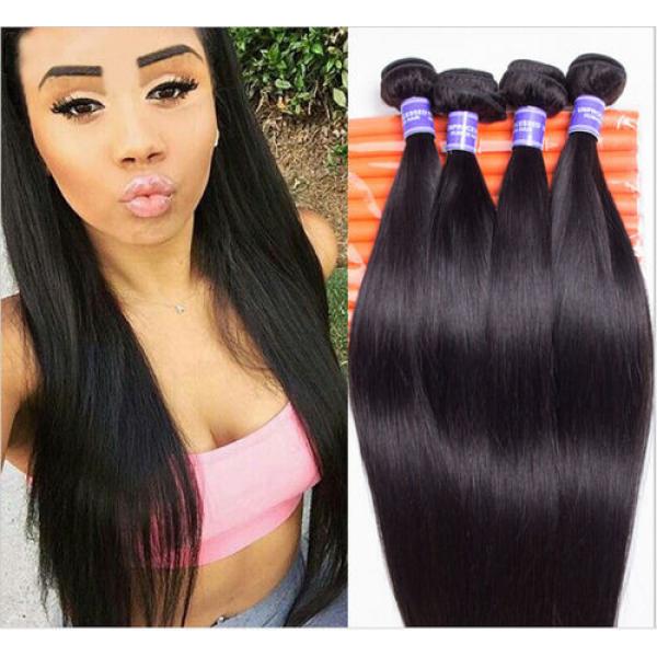 Cheap!Virgin peruvian human hair wave 1bundle/100g silky straight hair extension #1 image