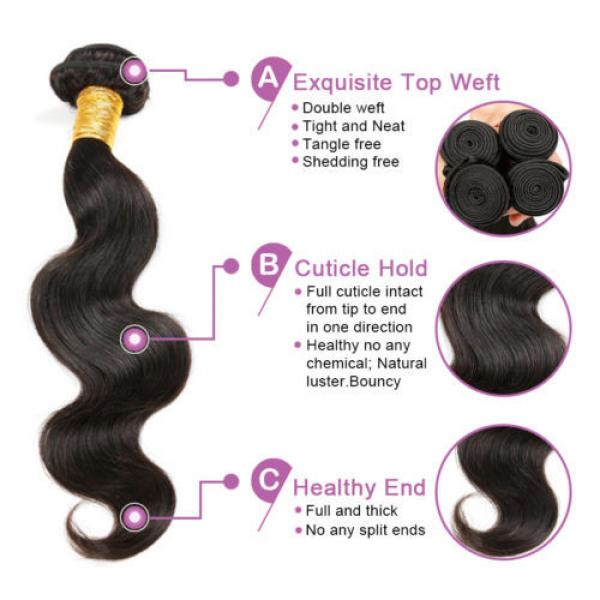 6 Bundles Peruvian Hair Virgin Human Hair Extensions Weave 100% Virgin hair #2 image