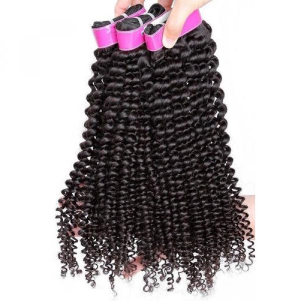 Luxury Kinky Curly Peruvian Virgin Human Hair Extensions 7A Weave Weft #2 image