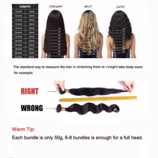 Peruvian Body Wave Virgin Human Hair Unprocessed Hair Extensions 4 Bundles/200g #3 image