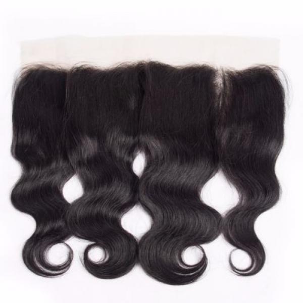 13*4 Lace Closure with 3 Bundles 300g Body Wave Peruvian Virgin Human Hair Weft #2 image