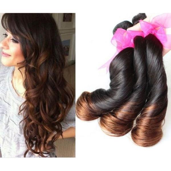 Ombre Peruvian Virgin 3 Bundles/300g  Loose Wave 1b/30 Omb Human Hair Extensions #1 image