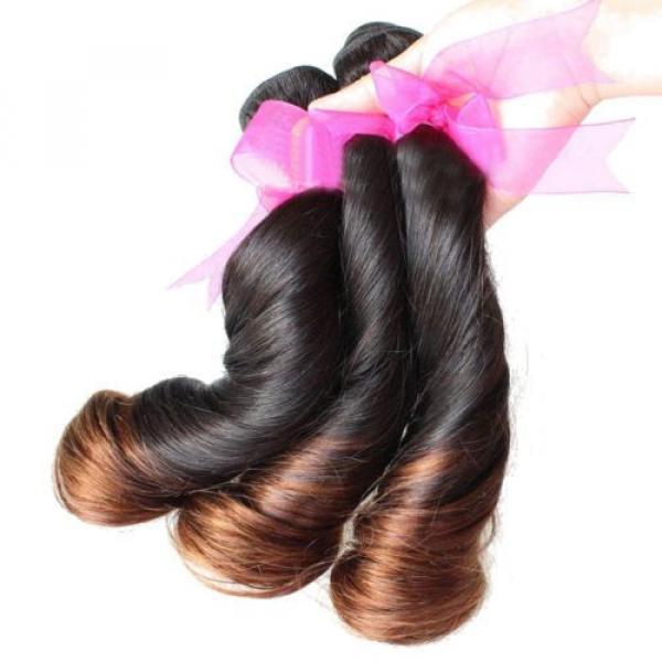 Ombre Peruvian Virgin 3 Bundles/300g  Loose Wave 1b/30 Omb Human Hair Extensions #5 image