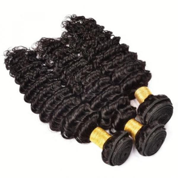 Deep Wave Human Hair Extensions 3 Bundles 300g Peruvian Virgin Hair 8 to 26 Inch #5 image