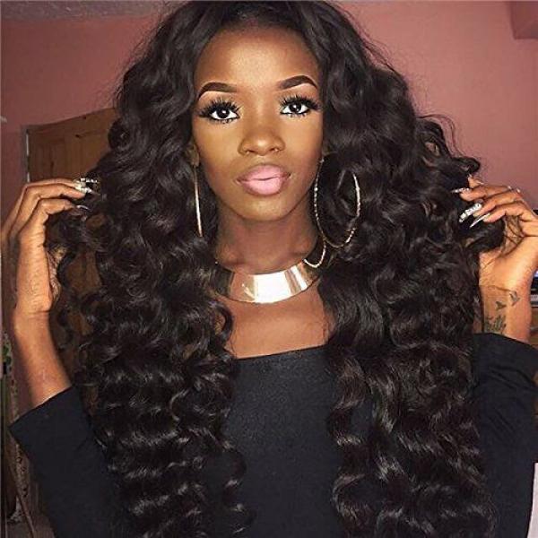 Virgin Peruvian Hair Weave 300g/ 3 Bundles Loose Wave Human Hair Extensions Weft #1 image