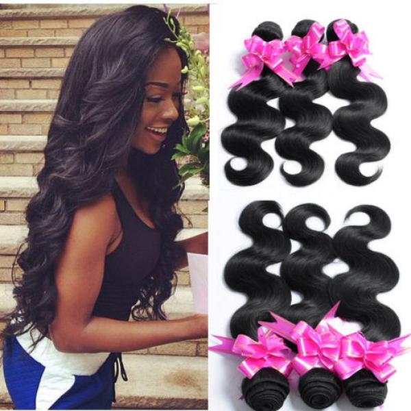 7A 3 Bundles/150g 100% Peruvian Human Virgin Hair Wavy Body Wave Weave Weft #1 image