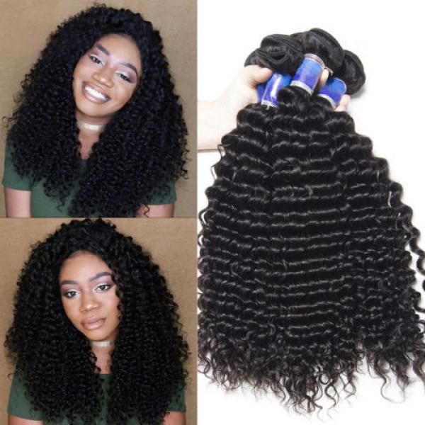 Deep Curly Peruvian Virgin Hair 3 Bundles 7a Unprocessed Virgin Peruvian Curly #1 image