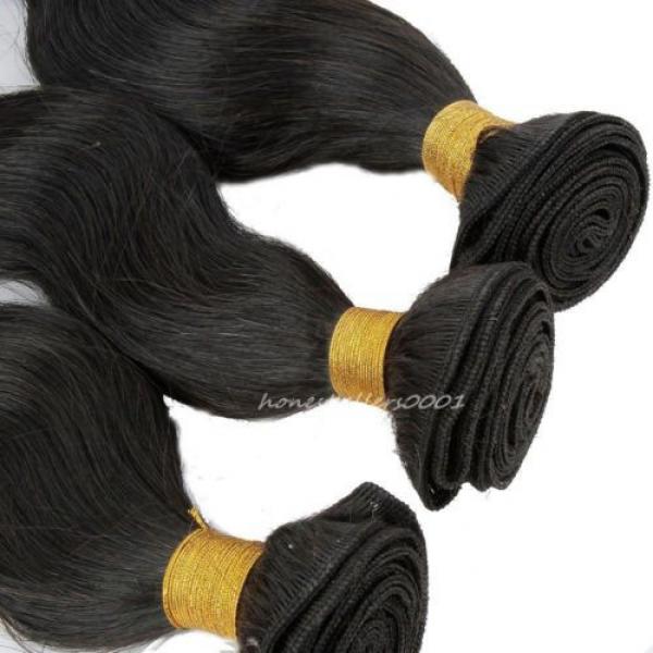 3 Bundles Unprocessed Peruvian Virgin Body Wave Hair Extensions Weaves 150G All #4 image