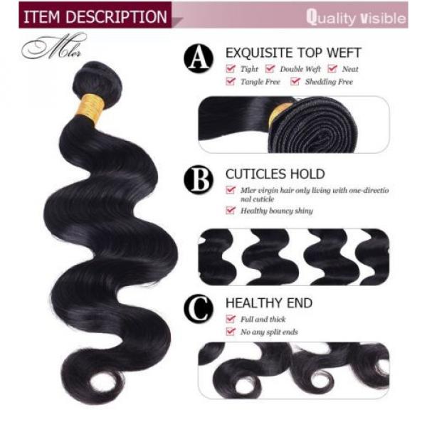 Peruvian Virgin Body Wave Weave 100% Human Hair Weft Extensions 1 Bundles/50g 20 #3 image