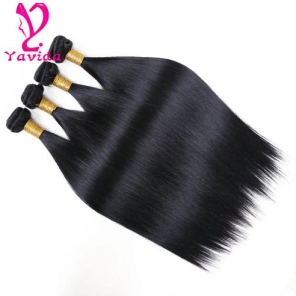 7A 400g Unprocessed Peruvian Virgin Hair Straight Human Hair Weave 4 Bundles #2 image