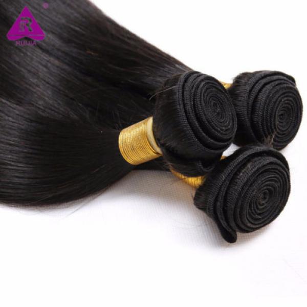 3 Bundles/150g Unprocessed Virgin Peruvian Straight Human Hair Extensions Weave #1 image