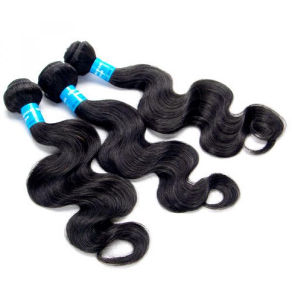 300G/3 Bundles(14&#034;16&#034;18&#034;) Virgin Peruvian Human Hair Weft Unprocessed Body Wave #2 image