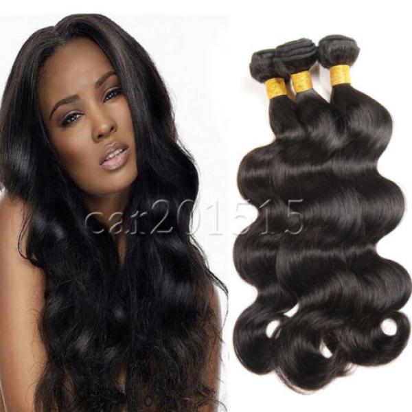 3 Bundles 7A Virgin Human Hair Extensions Weave EP Brazilian Peruvian 200G #1 image