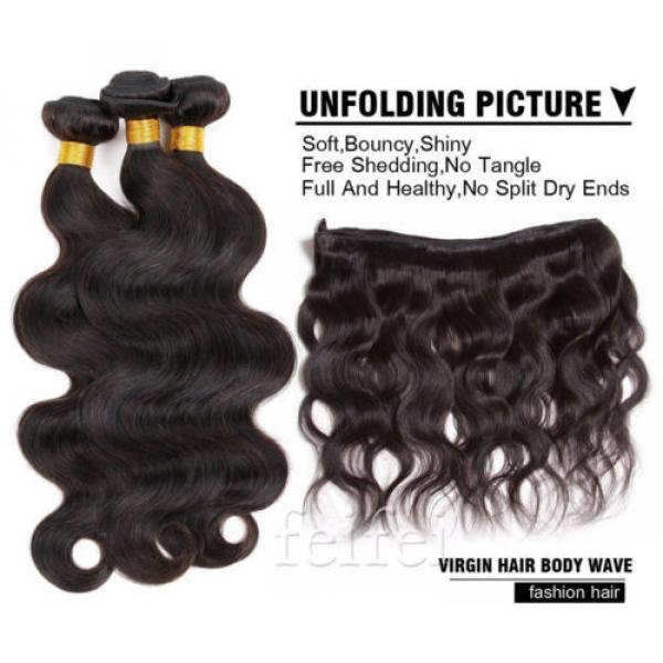 3 Bundles 7A Virgin Human Hair Extensions Weave EP Brazilian Peruvian 200G #4 image