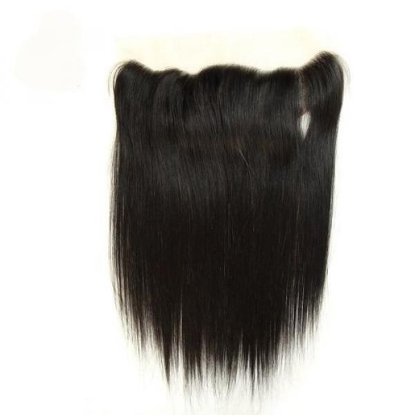 13X2 Ear to Ear Lace Straight Frontal Closure + 3 Pcs Peruvian Virgin Human Hair #3 image