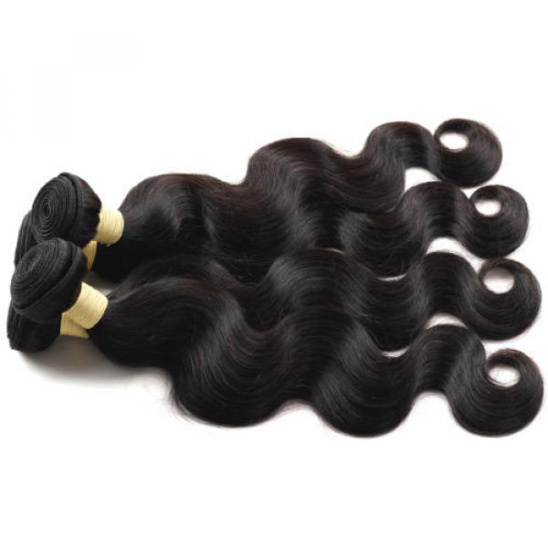 Unprocessed Virgin Peruvian Human Hair Bundles With Lace Band Closure Wholesale #5 image