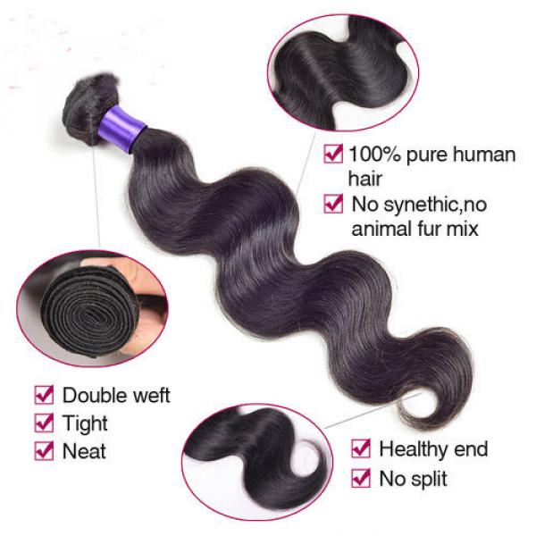 8A Peruvian Virgin Human Hair 4 THICKER Bundles Body Wave Virgin Hair #5 image