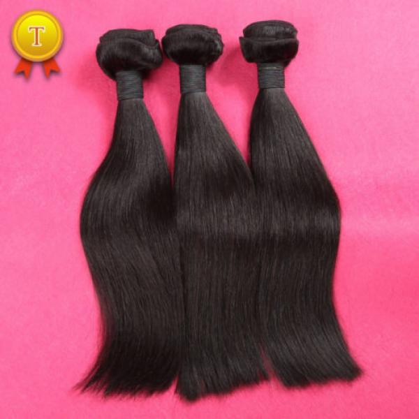 Peruvian Virgin Hair Straight 3 Bundles 7AUnprocessed Virgin Human Hair Straight #1 image