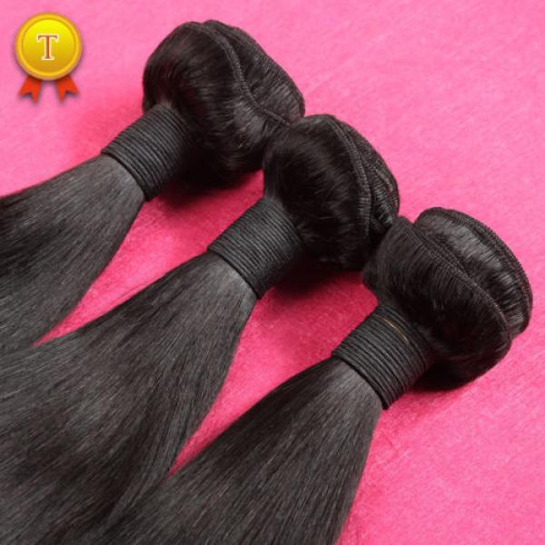 Peruvian Virgin Hair Straight 3 Bundles 7AUnprocessed Virgin Human Hair Straight #2 image