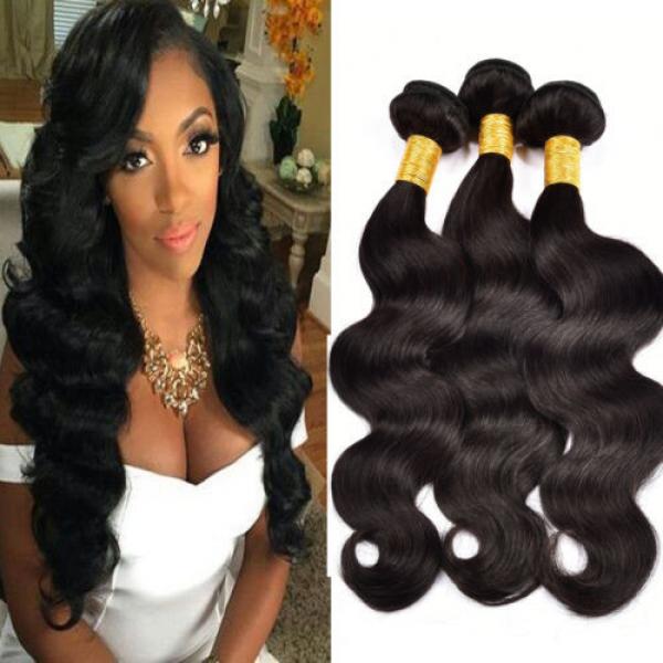 3 Bundles 300g Unprocessed Virgin Hair Peruvian Body Wave Human Hair Extensions #1 image