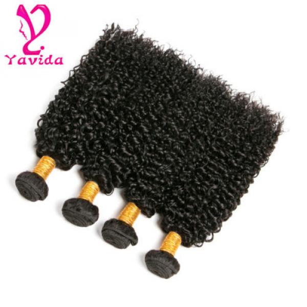 7A 100% Peruvian Virgin Hair Kinky Curly Human Hair Extensions Weft 4 Bundles #4 image