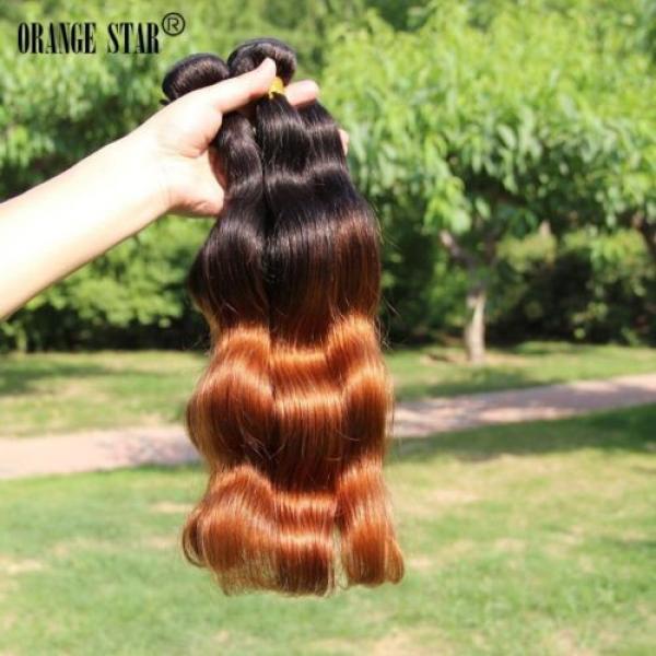 Ombre Peruvian Virgin Body Wave Human Hair Extensions 1b30 Two Tone Hair bundles #3 image