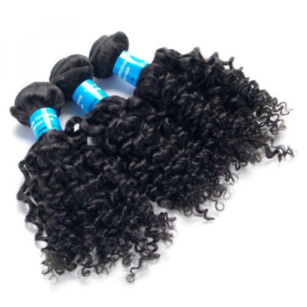 3 Bundles(10&#034;12&#034;14&#034;) Curly Human Hair Extensions Virgin Peruvian Natural Hair #1 image