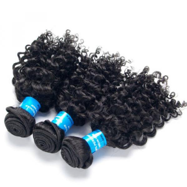 3 Bundles(10&#034;12&#034;14&#034;) Curly Human Hair Extensions Virgin Peruvian Natural Hair #3 image