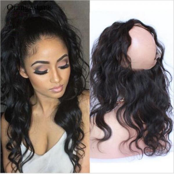 Peruvian Virgin Human Hair 22&#034;x4&#034;x2&#034; Body Wave Human Hair Lace Frontal Closure #1 image