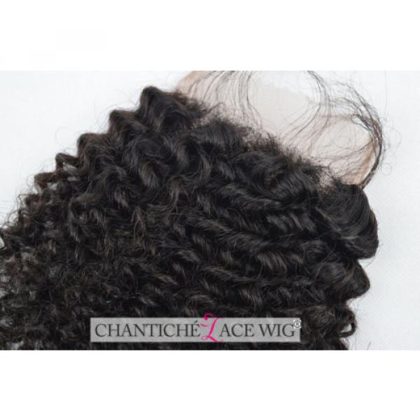 Best Curly Virgin Human Hair Lace Closures Peruvian Remy Kinky Curly Extensions #3 image