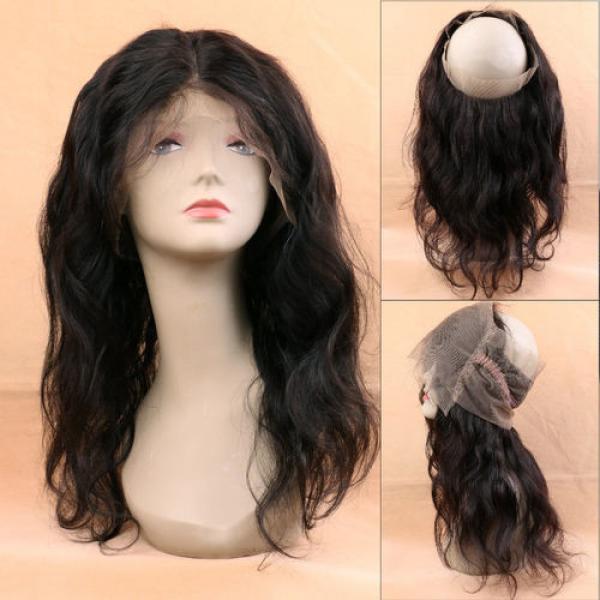 360 Full Lace Frontal Body Wave Lace Band Closure Peruvian Virgin Human Hair #1 image