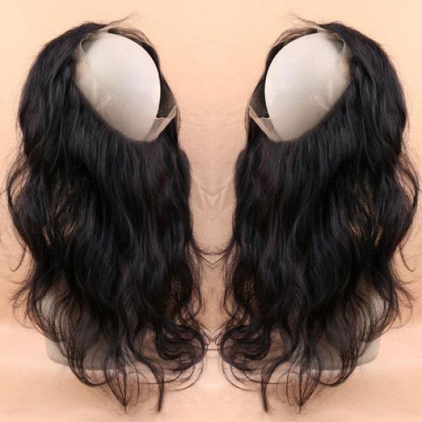 360 Full Lace Frontal Body Wave Lace Band Closure Peruvian Virgin Human Hair #3 image