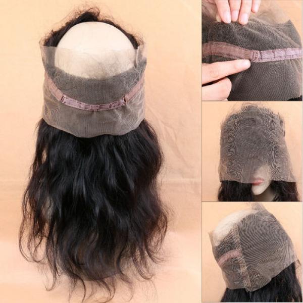 360 Full Lace Frontal Body Wave Lace Band Closure Peruvian Virgin Human Hair #5 image